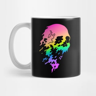 Melting Skull Rainbow Holo Trippy Mug